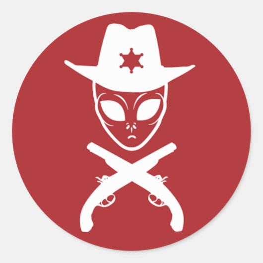 エイリアンカウボーイ ラウンドシール (正面)