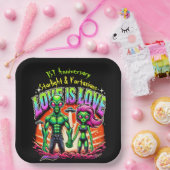 エイリアンカップルinコズミックラブ ペーパープレート (パーティー)