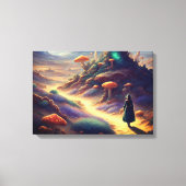 エイリアンキノコ惑星 キャンバスプリント (正面)