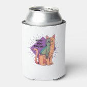 エイリアンキャットデザインクラシックTシャツ 缶クーラー (缶正面)