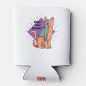 エイリアンキャットデザインクラシックTシャツ 缶クーラー (裏面)