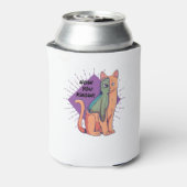 エイリアンキャットデザインクラシックTシャツ 缶クーラー (缶裏面)