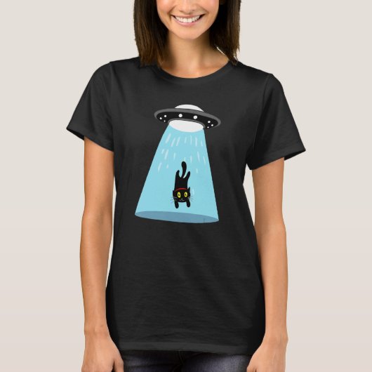 エイリアンキャット誘拐 Tシャツ (正面)
