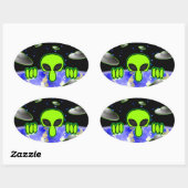 エイリアンキルロイオーバルステッカー 楕円形シール (シート)