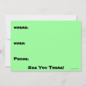 エイリアンキルロイ招待状 招待状 (裏面)