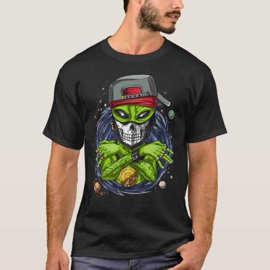 エイリアンギャングスタ宇宙UFO Tシャツ (正面)