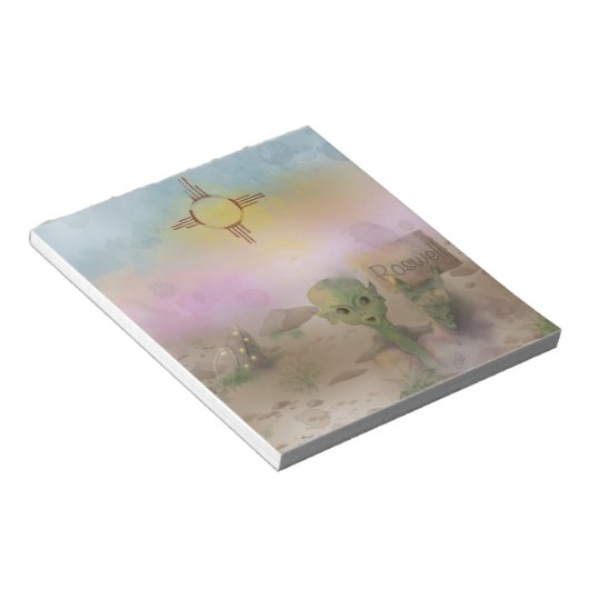 エイリアンクラッシュ宇宙船ロズウェル・ニューメキシコ ノートパッド (アングル)