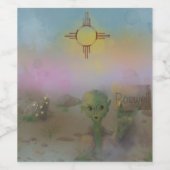 エイリアンクラッシュ宇宙船ロズウェル・ニューメキシコ ワインラベル (シングルラベル)