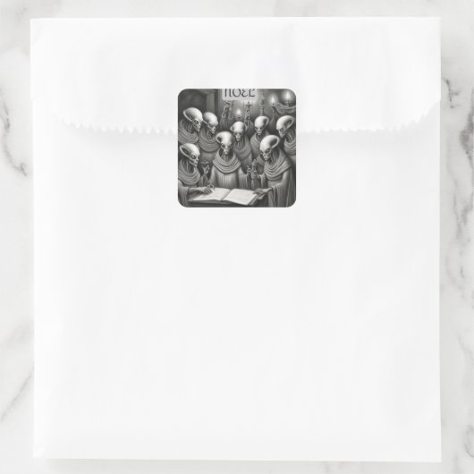 エイリアンクリスマスカロル合唱団 スクエアシール (バッグ)