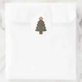 エイリアンクリスマスステッカー5 ラウンドシール (バッグ)
