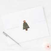 エイリアンクリスマスステッカー5 ラウンドシール (封筒)
