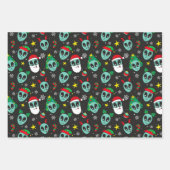 エイリアンクリスマスパターン ラッピングペーパーシート (正面2)