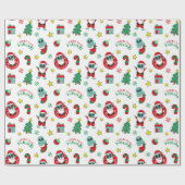 エイリアンクリスマスパターン ラッピングペーパー (フラット)