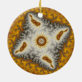 エイリアンクリスマスフラクタル セラミックオーナメント (裏面)