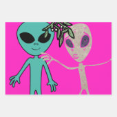 エイリアンクリスマスラッピング紙 ラッピングペーパーシート (正面2)