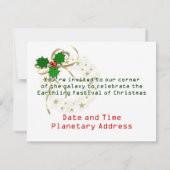 エイリアンクリスマス 招待状 (裏面)