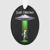 エイリアンクリスマス🛸 UFOおもしろいフェスティバル素晴らしい オーナメント (裏面)