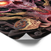 エイリアンクリーチャー超現実的ホラーアート ポスター (角)