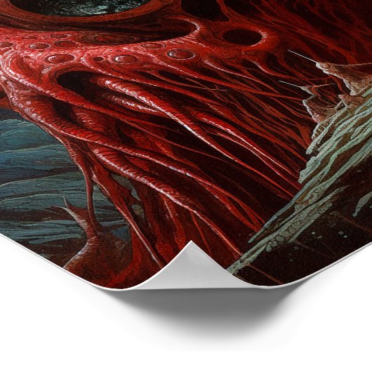 エイリアンクリーチャーSFホラーアート ポスター (角)