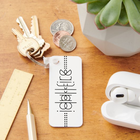 エイリアングリフの名前（白） キーホルダー (デスク)