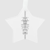 エイリアングリフ白の名前ユニーク オーナメント (裏面)