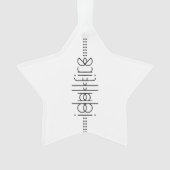 エイリアングリフ白の名前ユニーク オーナメント (正面)