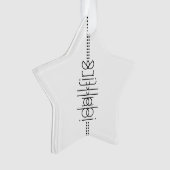 エイリアングリフ白の名前ユニーク オーナメント (正面)