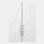 エイリアングリフ白の名前ユニーク キッチンタオル (縦)