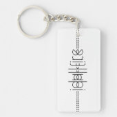 エイリアングリフ白の名前ユニーク キーホルダー (正面)