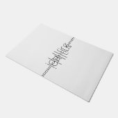 エイリアングリフ白の名前ユニーク ドアマット (アングル)