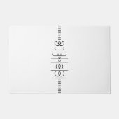 エイリアングリフ白の名前ユニーク ドアマット (正面)