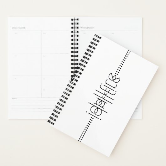 エイリアングリフ白の名前ユニーク プランナー手帳 (ディスプレー)