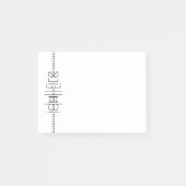 エイリアングリフ白の名前ユニーク ポストイット (正面)