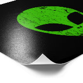 エイリアングリーンヘッドufoサイエンスフィクション超常者 フォトプリント            (角)