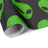 エイリアングリーンヘッドufoサイエンスフィクション超常者 ラッピングペーパー (ロールコーナー)