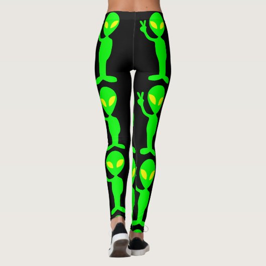 エイリアングリーンマンヨガパンツおもしろいレギンス レギンス (裏面)