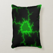 エイリアングリーン稲妻ストライクインピッチブラック アクセントクッション (正面(垂直))
