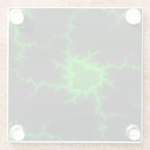 エイリアングリーン稲妻ストライクインピッチブラック ガラスコースター (裏面)