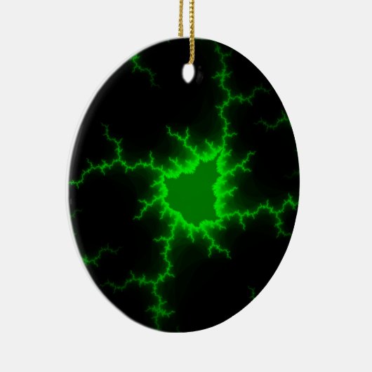 エイリアングリーン稲妻ストライクインピッチブラック セラミックオーナメント (右)