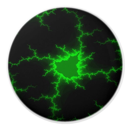 エイリアングリーン稲妻ストライクインピッチブラック セラミックノブ (正面)