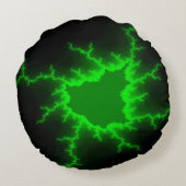 エイリアングリーン稲妻ストライクインピッチブラック ラウンドクッション (裏面)