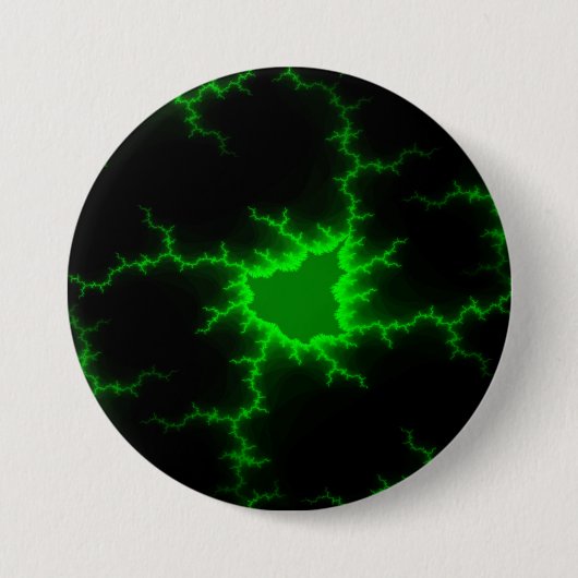 エイリアングリーン稲妻ストライクインピッチブラック 缶バッジ (正面)