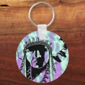 エイリアングリーン、インディアンキーチェーン キーホルダー (正面)