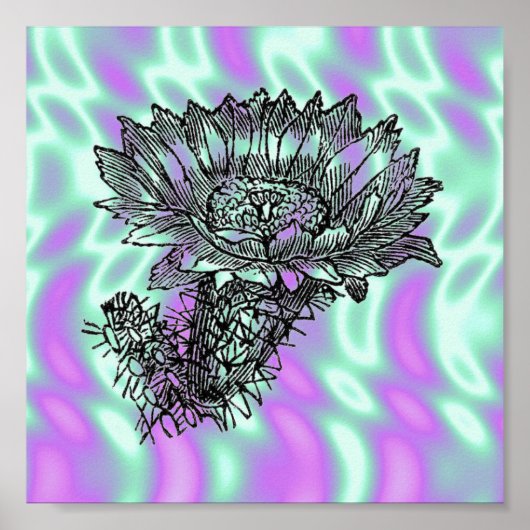 エイリアングリーン、サボテンのポスター ポスター (正面)