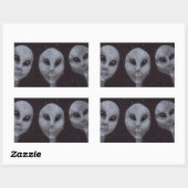 エイリアングレー 長方形シール (シート)