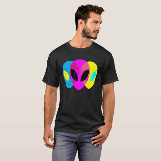 エイリアングレーCMYKトリプティック Tシャツ (正面フル)