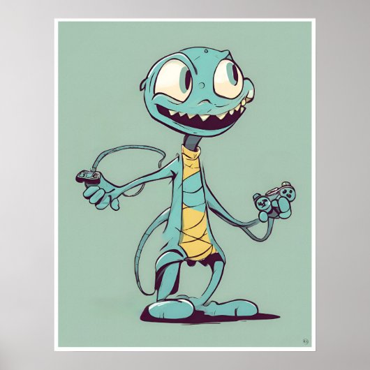 エイリアンゲーマー – プリント (正面)