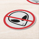 エイリアンコースターなし ラウンドペーパーコースター (アングル)