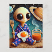 エイリアンコーヒーと卵 ポストカード (正面)