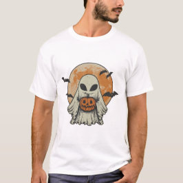 エイリアンゴーストパンプキンハロウィーン ビンテージ風スパイシーナイト Tシャツ